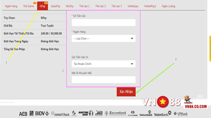 Hướng dẫn nạp tiền vào nhà cái một cách nhanh chóng
